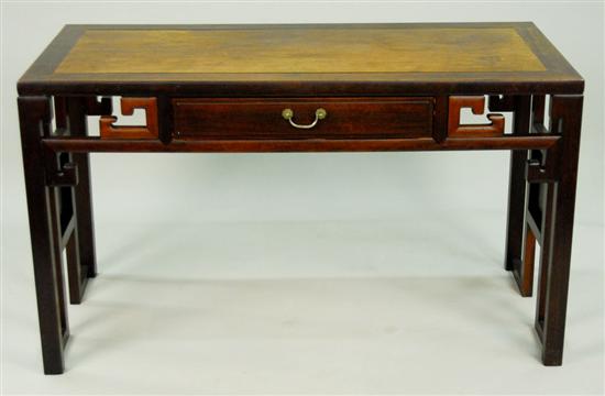 Appraisal: CHINESE HARDWOOD WRITING TABLE early th century height inches width