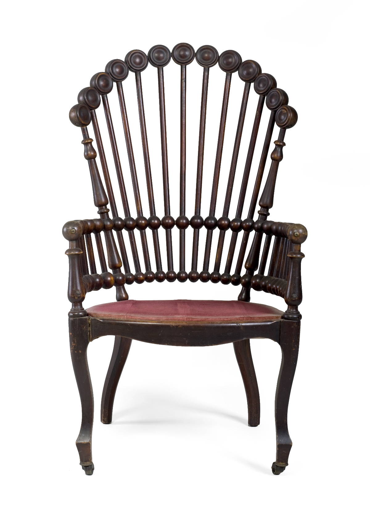 Appraisal: HUNZINGER STYLE LOLLIPOP ARMCHAIR WITH CABRIOLE FRONTAL LEGS A similar