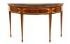 Appraisal: CONSOLE TABLES - Matched pair of custom inlaid mahogany Adam