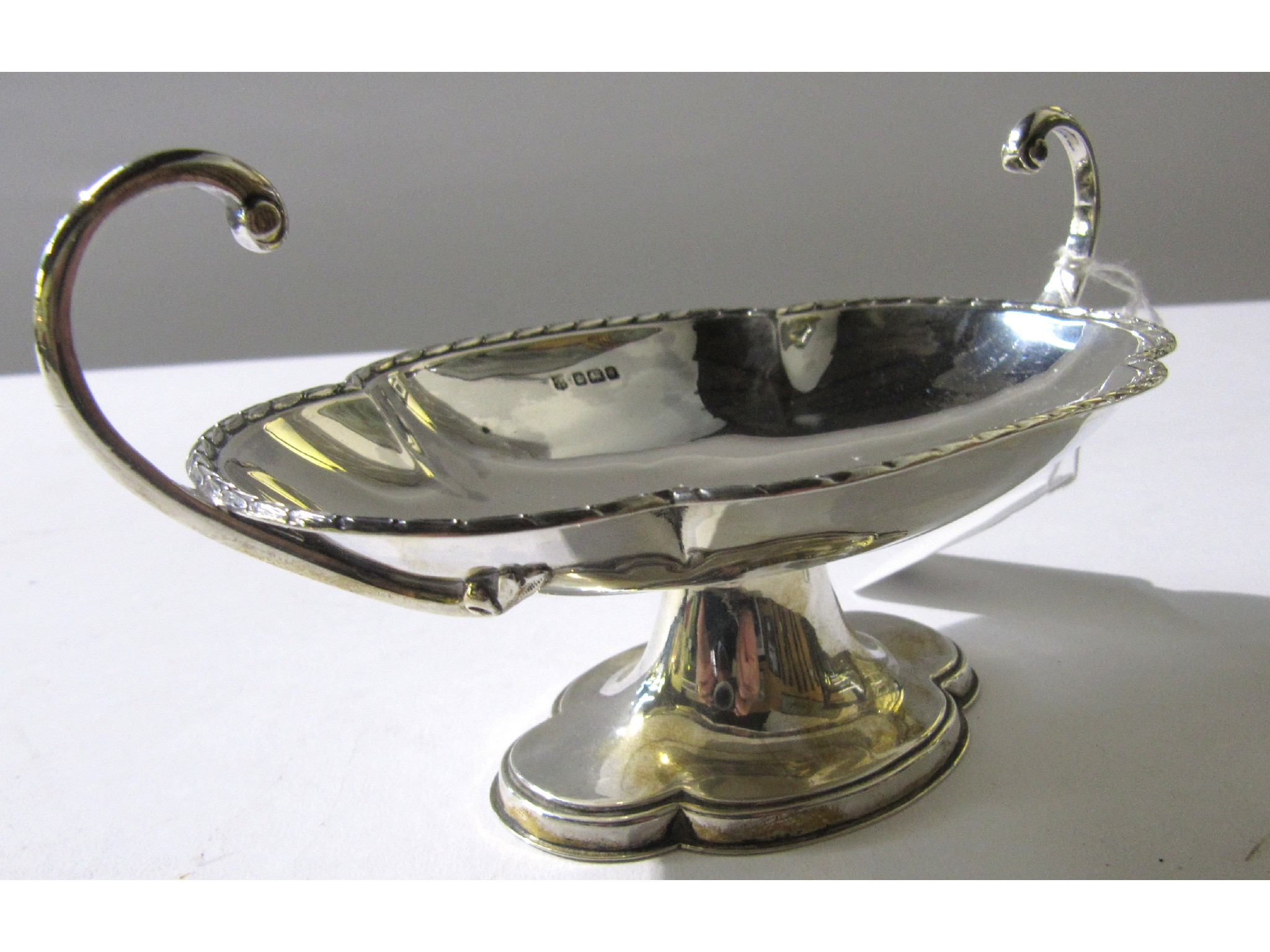 Appraisal: A silver bon bon dish Sheffield