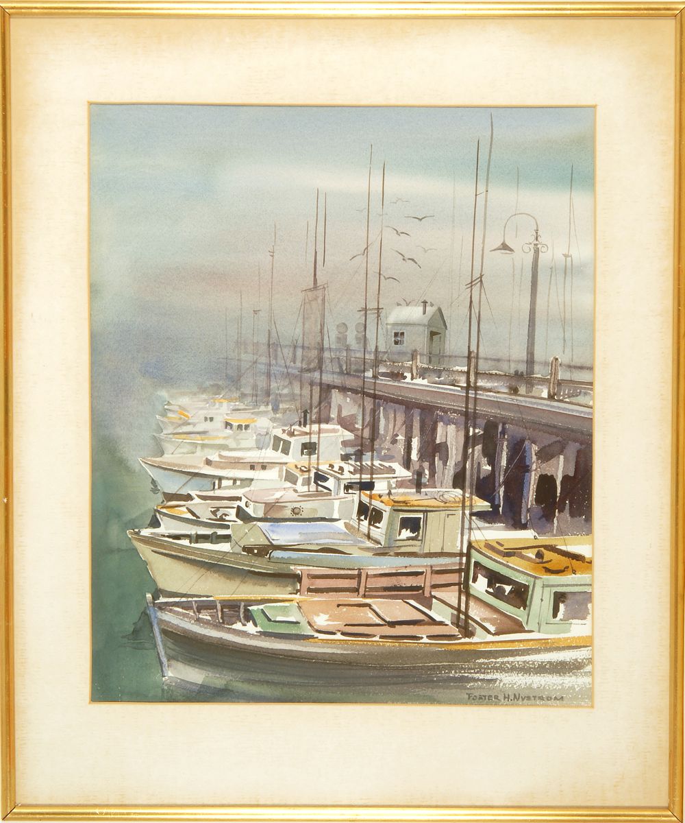 Appraisal: FOSTER NYSTROMAmerican ContemporaryThe Dock at Dawn Signed lower right Foster