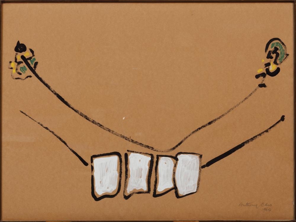 Appraisal: Anthony Caro British - Untitled gouache on paper signed and