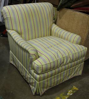 Appraisal: Pair of contemporary upholstered club chairs modern each covered in