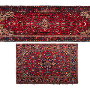 Appraisal: A Persian Wool Rug and Runner th Century Runner feet