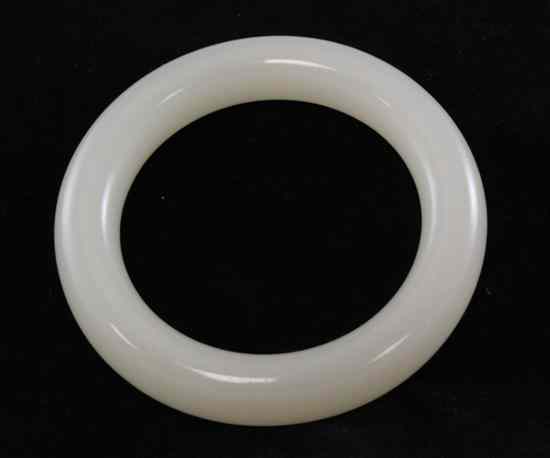 Appraisal: A Chinese bangle probably white jade ins Estimate - Descriptions