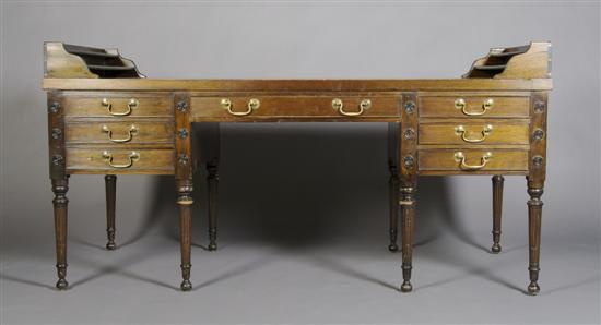 Appraisal: An American Mahogany George Washington Desk Height x width x