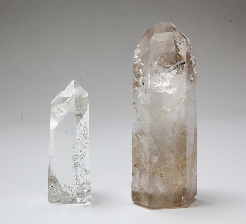 Appraisal: Quartz Crystal Mineral Specimens Two Quartz crystal mineral specimens two