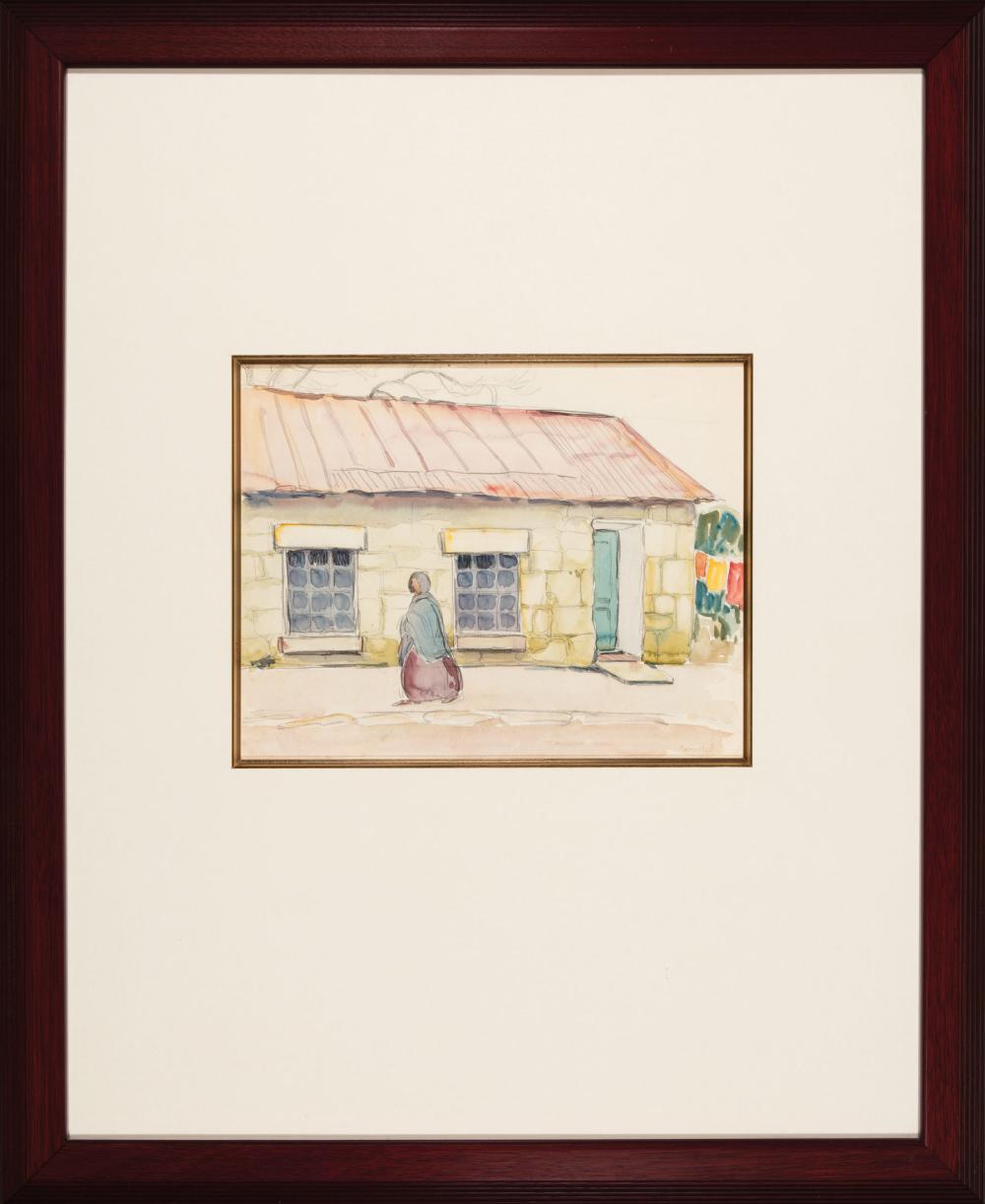 Appraisal: Marie Atkinson Hull American Mississippi - Woman Walking watercolor and