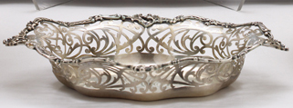 Appraisal: Sterling silver reticulated dishgorham providence r i late th century