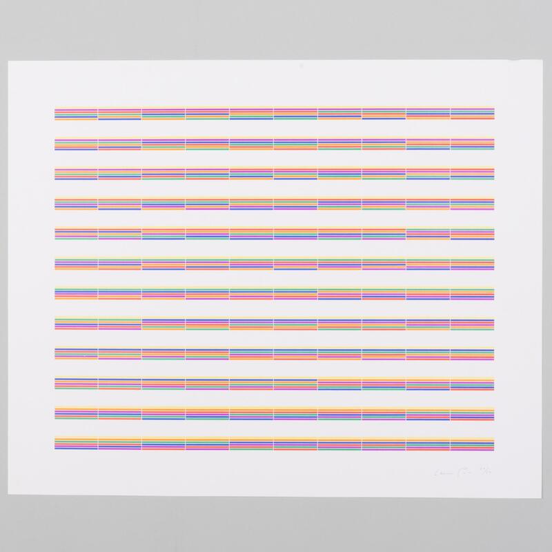 Appraisal: Laura Grisi - Stripes The set of seven lithographs in