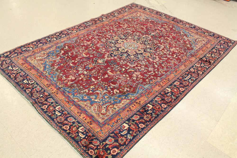 Appraisal: PERSIAN MASHAD CARPET Razavi Khorasan Province northeastern Iran floral and