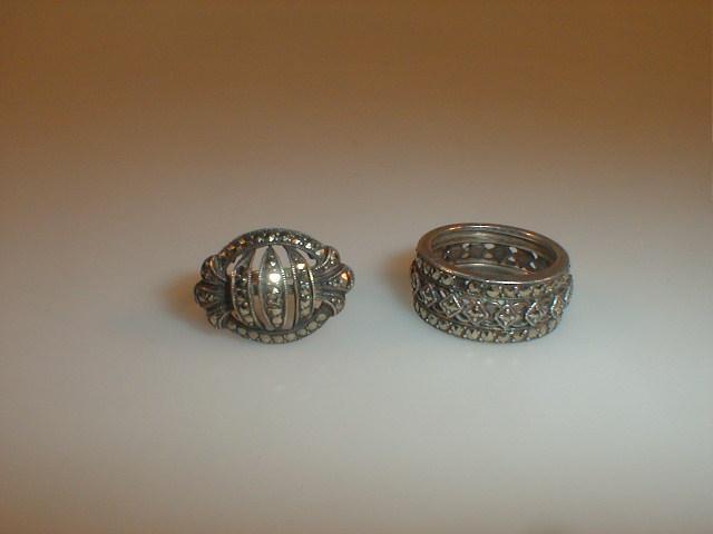 Appraisal: Two marcasite dress rings