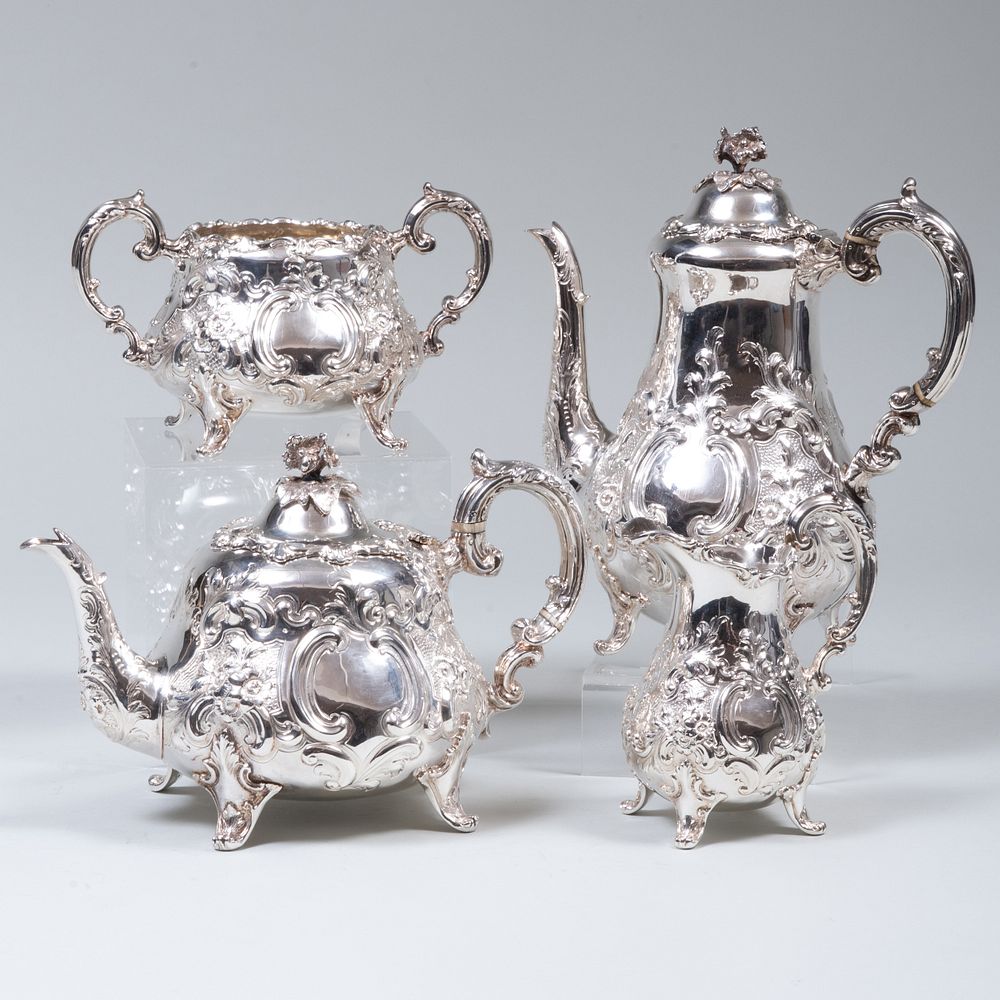 Appraisal: Victorian Four-Piece Tea and Coffee Service Marked London maker's mark