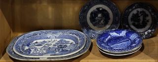 Appraisal: lot of th century Continental blue and white transferware including