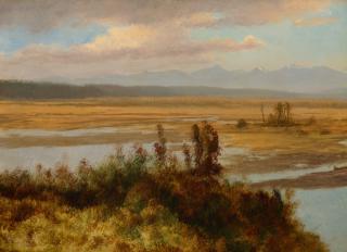 Appraisal: ALBERT BIERSTADT - Wind River Country circa oil on paper