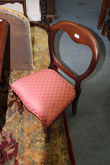 Appraisal: A HARLEQUIN SET OF SIX VICTORIAN MAHOGANY DINING CHAIRS with