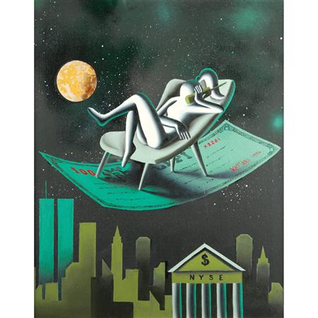 Appraisal: Mark Kostabi American b Magic Carpet Estimate -