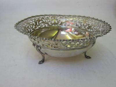 Appraisal: A FRUIT DISH maker James Dixon Son Sheffield of circular