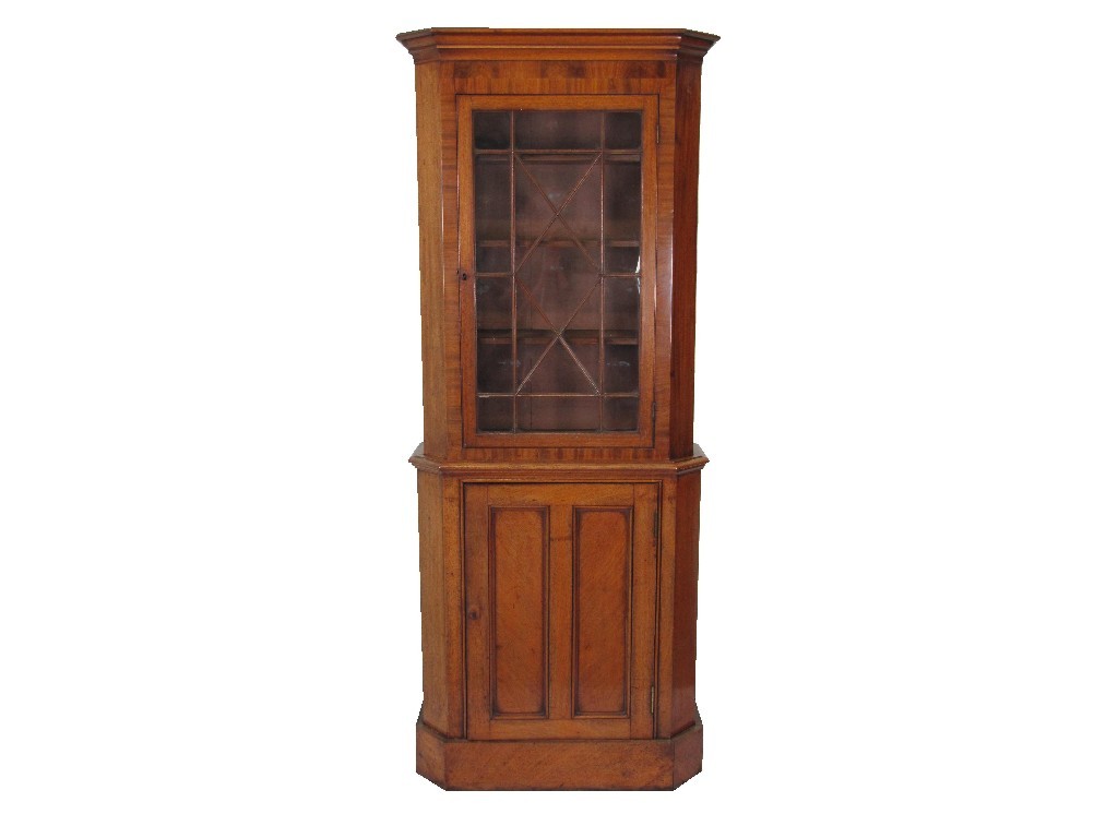 Appraisal: A th century mahogany display case the astragal door enclosing