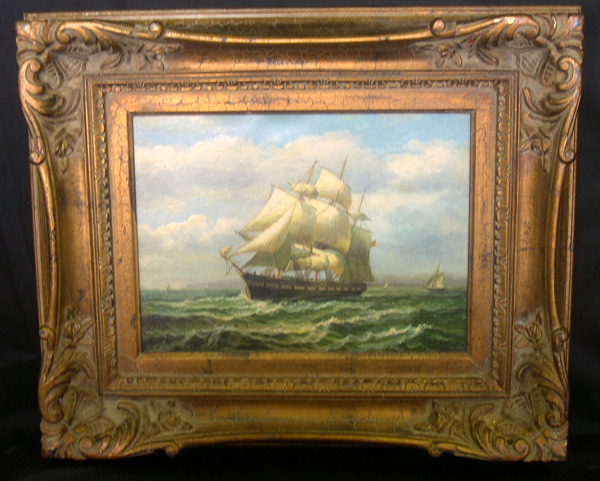 Appraisal: American School st Century Clipper Ship oil on canvas x