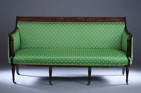 Appraisal: NEOCLASSICAL STYLE DUNCAN PHYFE MAHOGANY SOFA last quarter th century