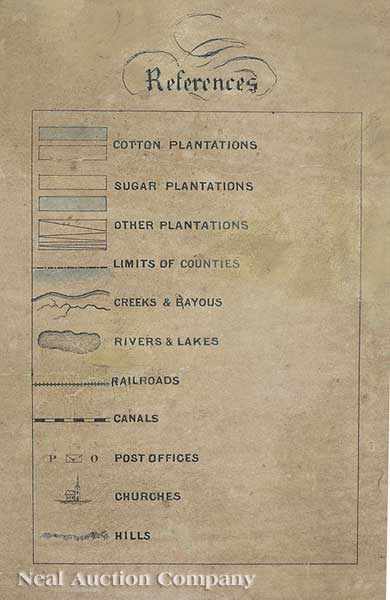 Appraisal: After Marie Adrien Persac French Louisiana - Norman's Chart of