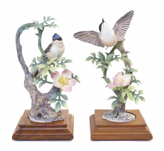 Appraisal: A Pair of Royal Worcester Dorothy Doughty Birds Lesser Whitethroats