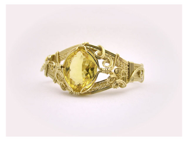 Appraisal: K yellow gold vintage style cuff bracelet with approximately ct