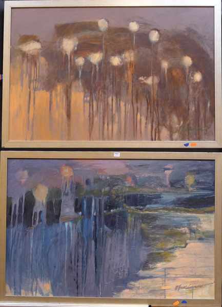 Appraisal: KATHERINE BLACKBURNE TWO WORKS THESPIAN LIGHT OIL ON BOARD AND