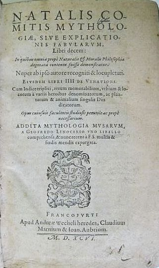 Appraisal: CONTI NATALE Mythologiae sive explicationis fabularum libri decem - pages