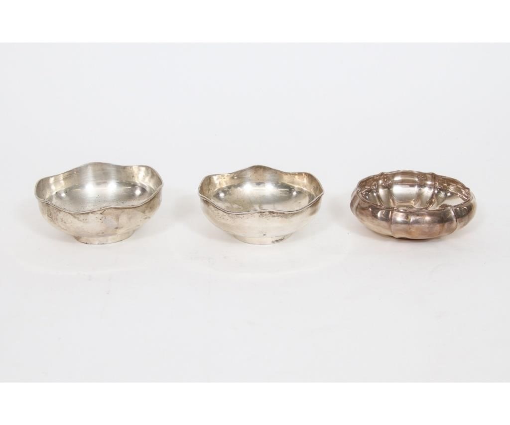 Appraisal: Pair of Turkish silver bowls dia together with another bowl