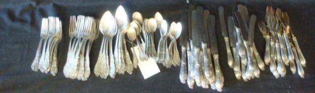 Appraisal: Lot of Silver Flatware Marks of German silver From a