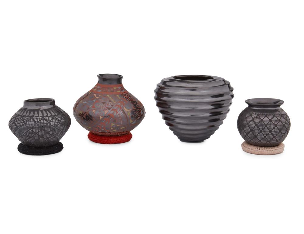 Appraisal: Four Mata Ortiz pottery vessels Four works A Naty D