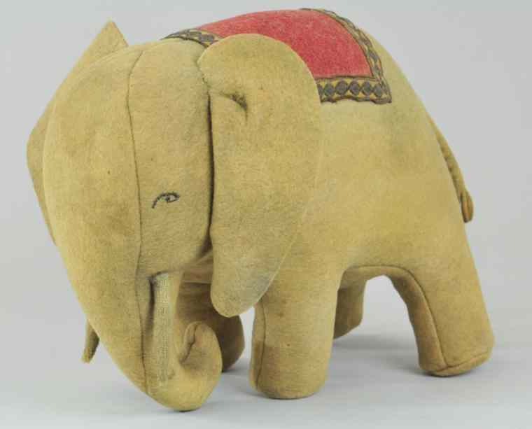 Appraisal: JUMBO THE ELEPHANT Possibly Steiff large felt covered ''Jumbo the