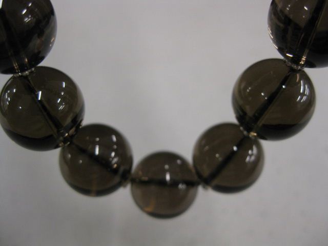 Appraisal: Smokey Quartz Necklace large beads long