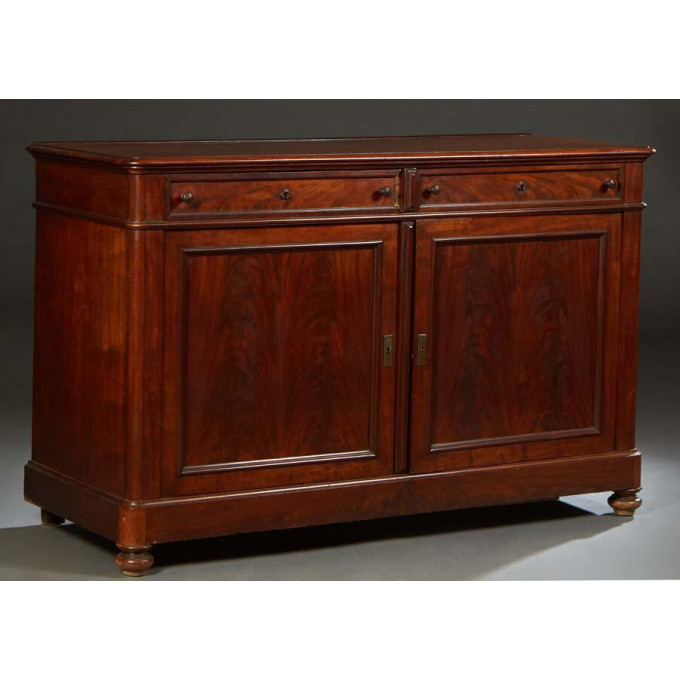 Appraisal: French Provincial Carved Walnut Louis Philippe Sideboard th c the