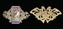 Appraisal: A Lot Of Two Art Nouveau Style Belt Clips A