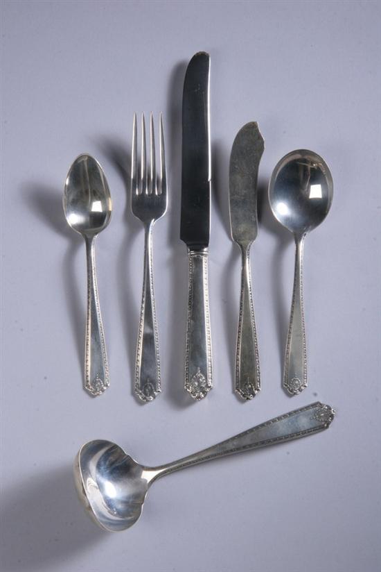 Appraisal: -PIECE WESTMORLAND STERLING SILVER PARTIAL FLATWARE SERVICE Lady Hilton pattern