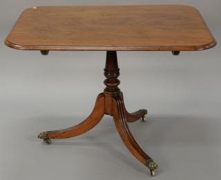 Appraisal: Regency mahogany tilt top breakfast table ht in top x