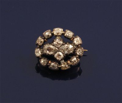 Appraisal: A George III small diamond brooch Set with cushion and