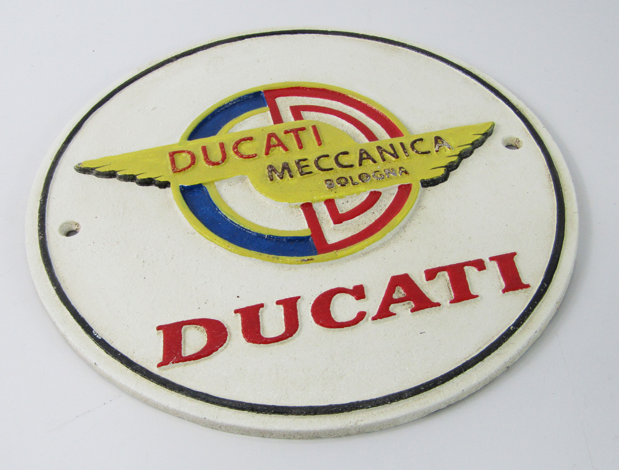 Appraisal: A Ducati motorcycle sign