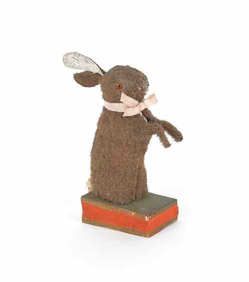 Appraisal: Animated mohair rabbit squeak toy late th c h