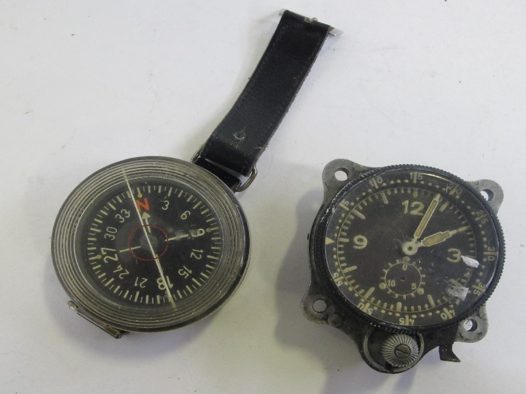 Appraisal: Lot comprising German wrist compass and one other