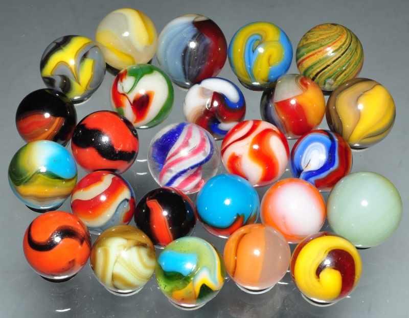 Appraisal: Lot of Marbles Description Includes one onionskin one peppermint swirl