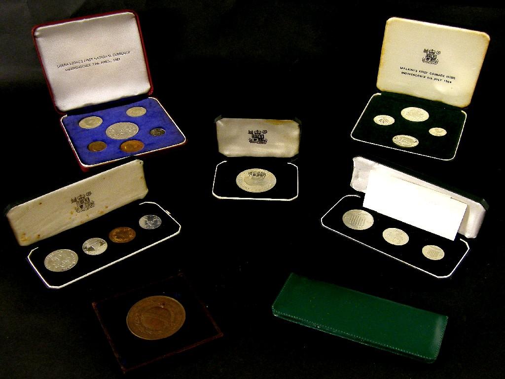 Appraisal: Collection of coin sets from Malawi Zambia Arabia Sierra Leon