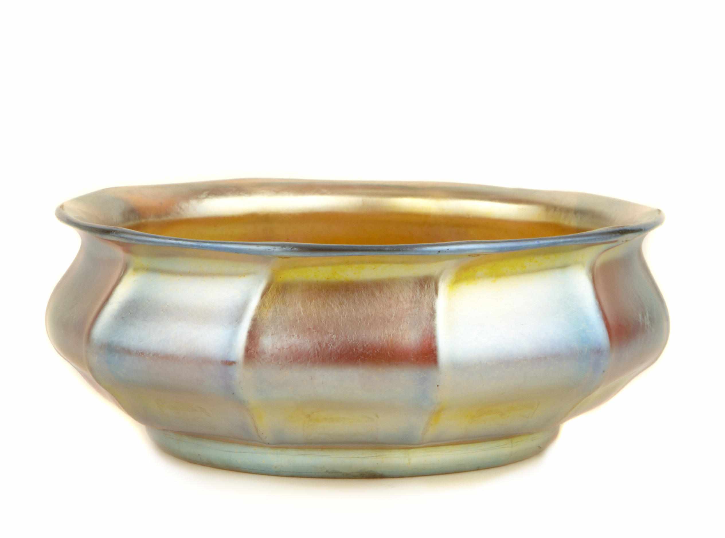 Appraisal: A Tiffany Studios Favrile glass bowl inscribed L C T