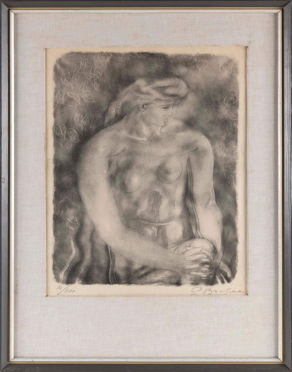 Appraisal: AFTER GEORGES BRAQUE FRANCE - FEMME NU CIRCA COLLOTYPE X