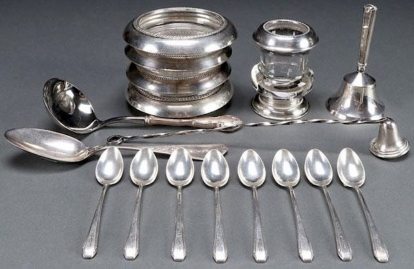 Appraisal: A PIECE GROUP OF SILVER TABLE ITEMS TH C A