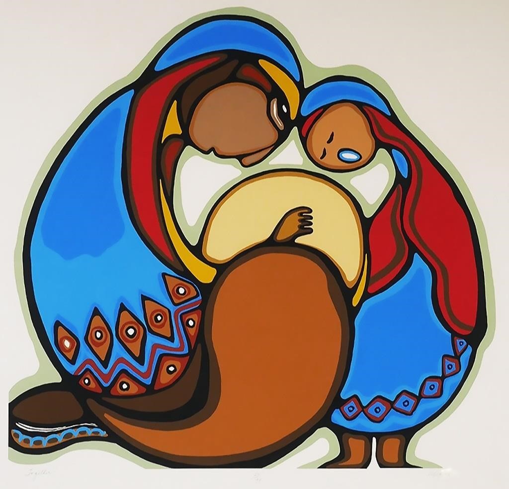 Appraisal: Serigraph on paper by Canadian First Nations artist Daphne Odjig