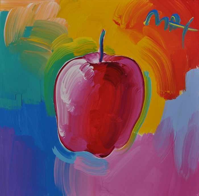 Appraisal: PETER MAX b APPLES Four oils on canvas each x